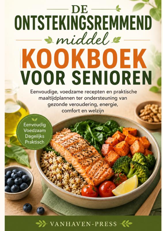 Omslag van DE Ontstekingsremmend middel KOOKBOEK VOOR SENIOREN