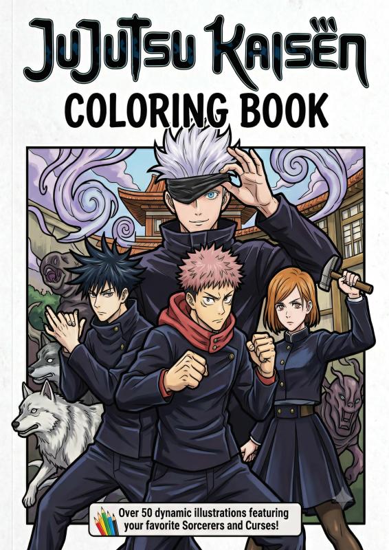Omslag van Jujutsu Kaisen Coloring Book