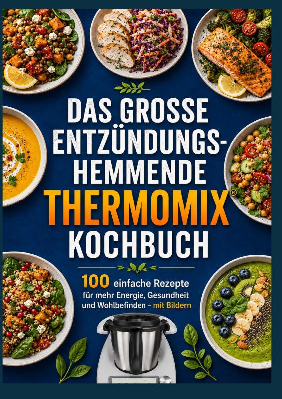 Omslag van Das große entzündungshemmende Thermomix® Kochbuch : 100 einfache Rezepte für mehr Energie, Gesundheit und Wohlbefinden – mit Bildern