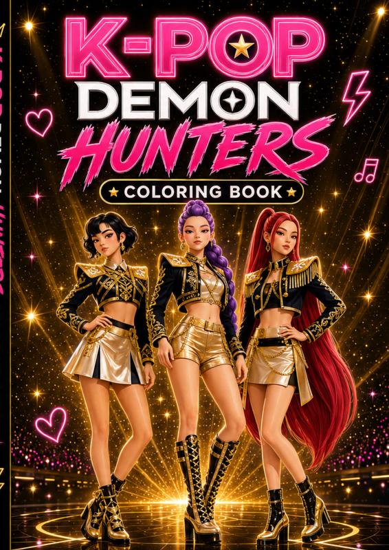 Omslag van Kpop Demon Hunters Coloring Book