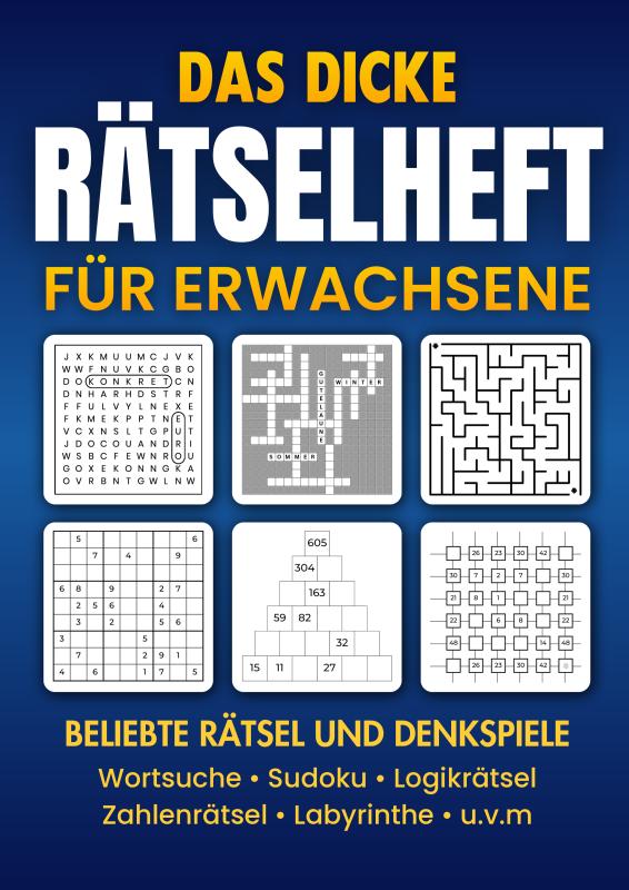 Omslag van Das dicke Rätselheft für Erwachsene: