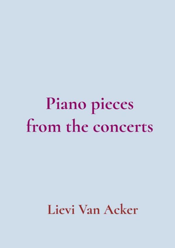 Omslag van Piano pieces from the concerts