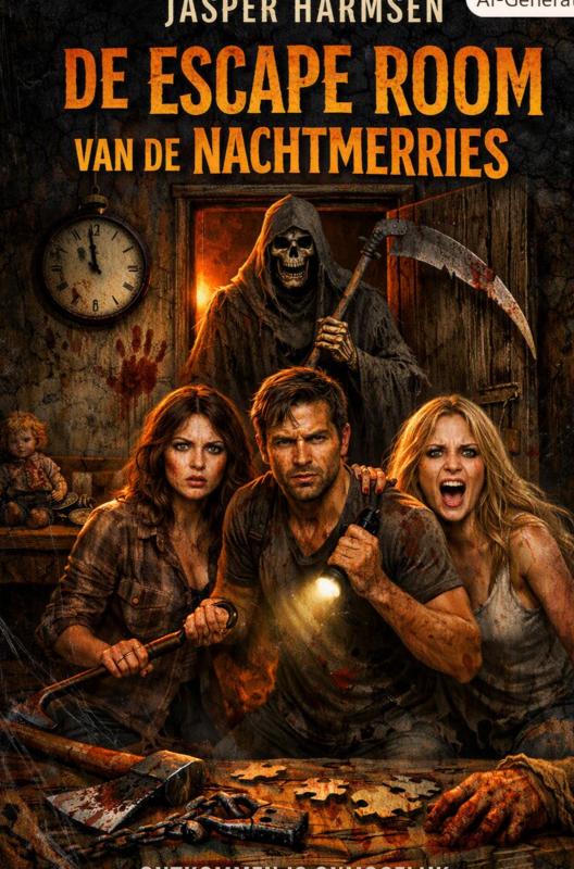 Omslag van de escape room van de nachtmerries