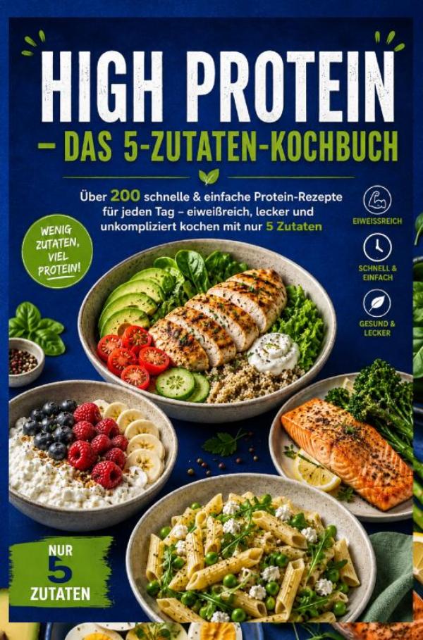 Omslag van High Protein – Das 5-Zutaten-Kochbuch