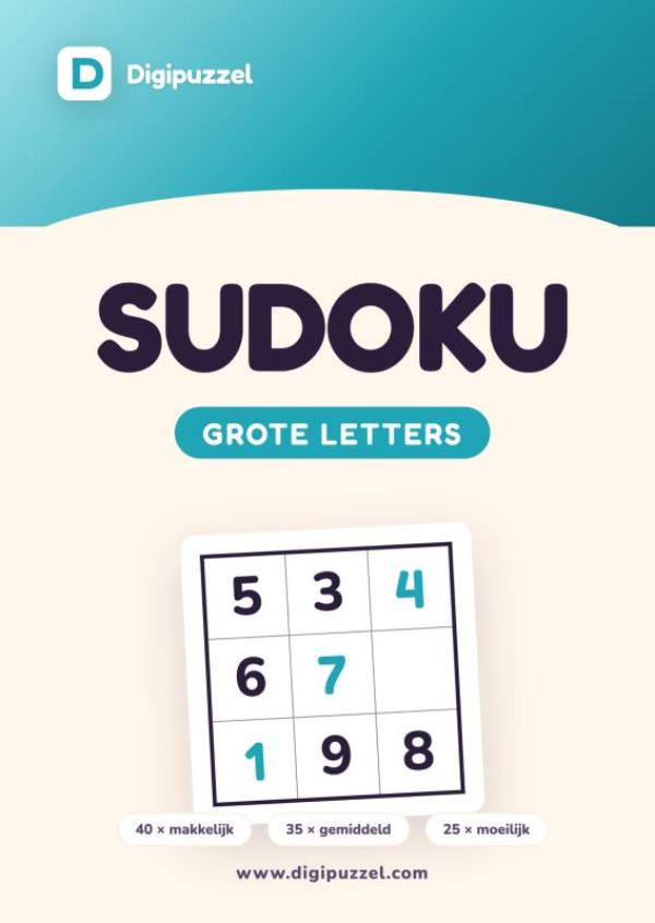 Omslag van Digipuzzel Sudoku Grote Letters