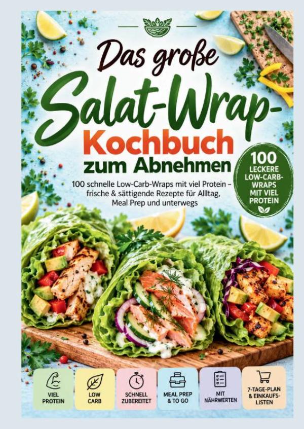 Omslag van Das große Salat-Wrap-Kochbuch zum Abnehmen