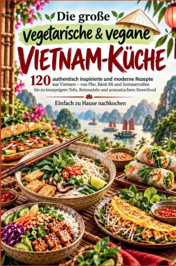 Omslag van Die große vegetarische & vegane Vietnam-Küche: 120 authentisch inspirierte und moderne Rezepte aus Vietnam