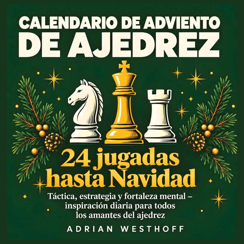 Omslag van Calendario de Adviento de ajedrez - 24 jugadas hasta Navidad