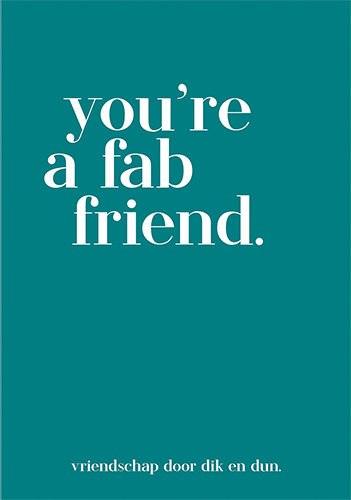 Omslag van you're a fab friend.