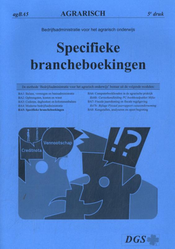 Omslag van Specifieke brancheboekingen
