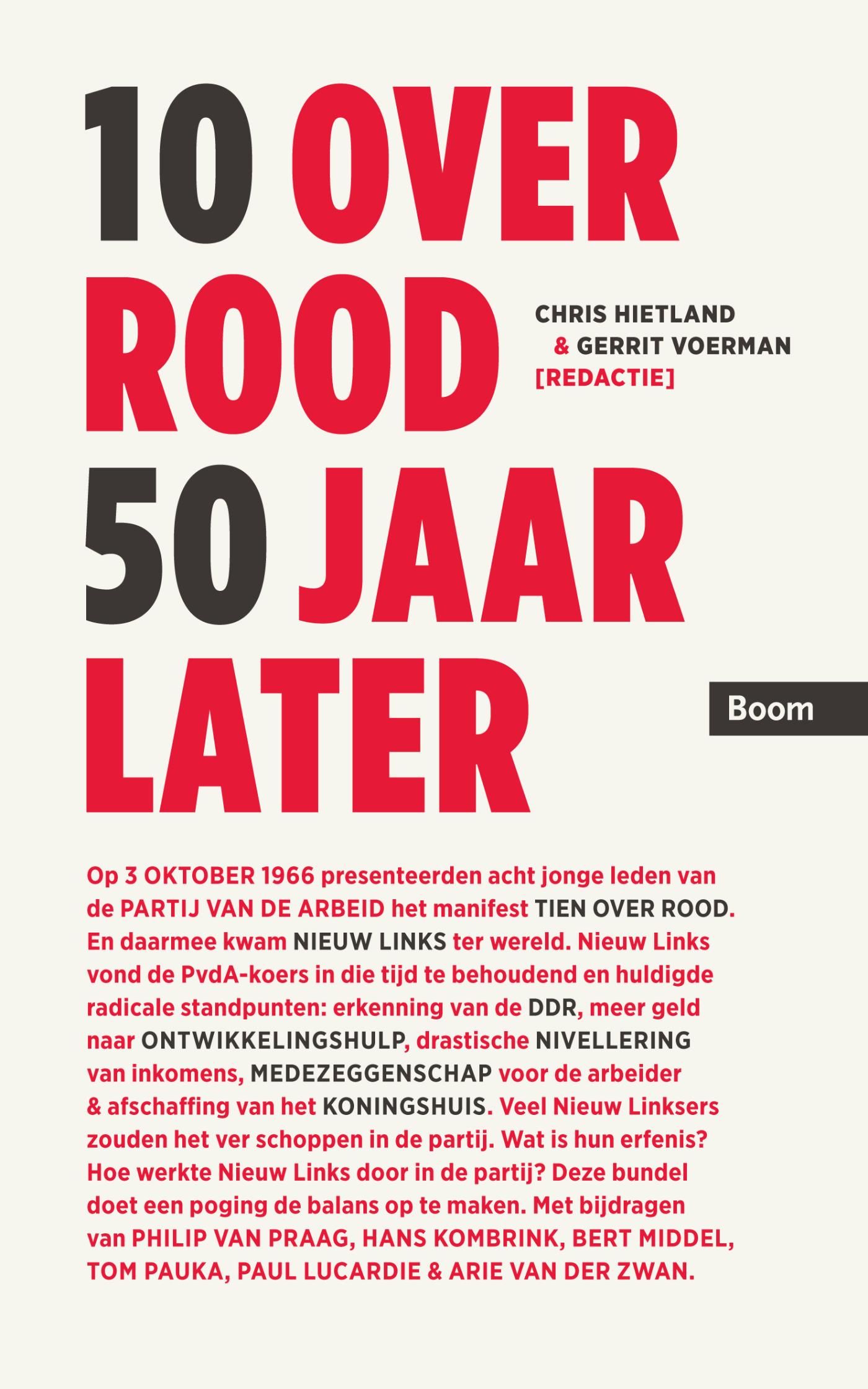 Omslag van 10 over rood 50 jaar later