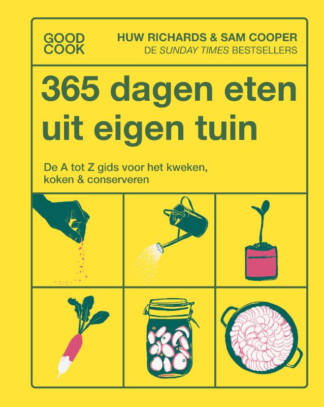 Omslag van 365 dagen eten uit eigen tuin