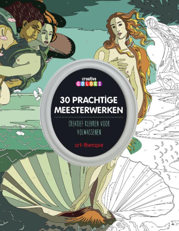 Omslag van 30 Prachtige meesterwerken om zelf te kleuren, voor volwassenen