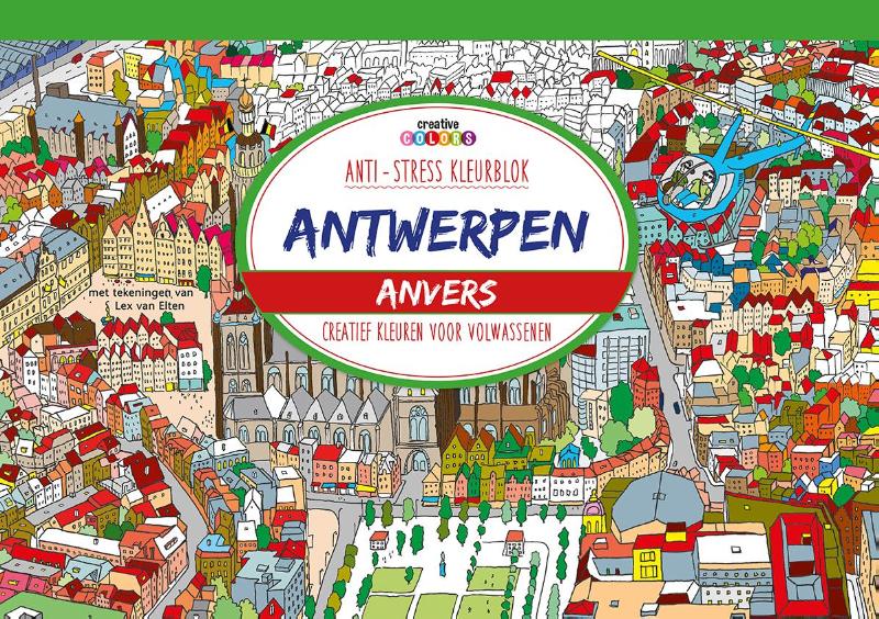 Omslag van Antwerpen, creatief kleuren voor volwassenen