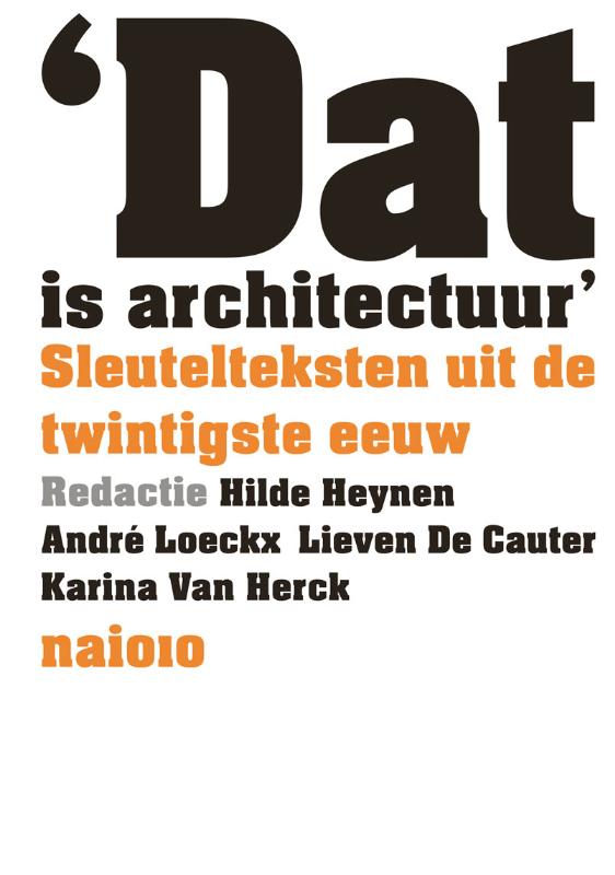 Omslag van Dat is architectuur