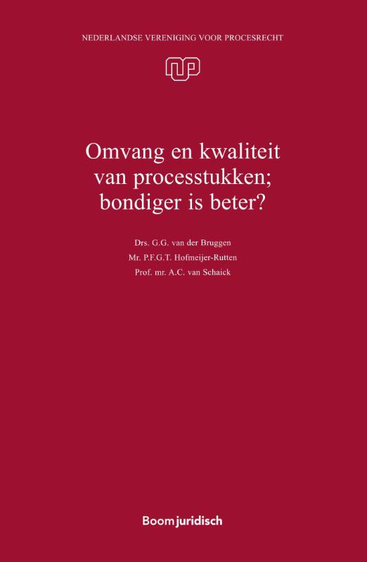 Omslag van Omvang en kwaliteit van processtukken; bondiger is beter?