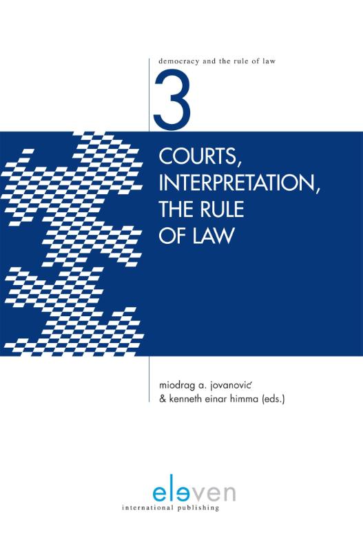 Omslag van Courts, interpretation, the rule of law