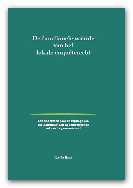 Omslag van De functionele waarde van het lokale enquêterecht