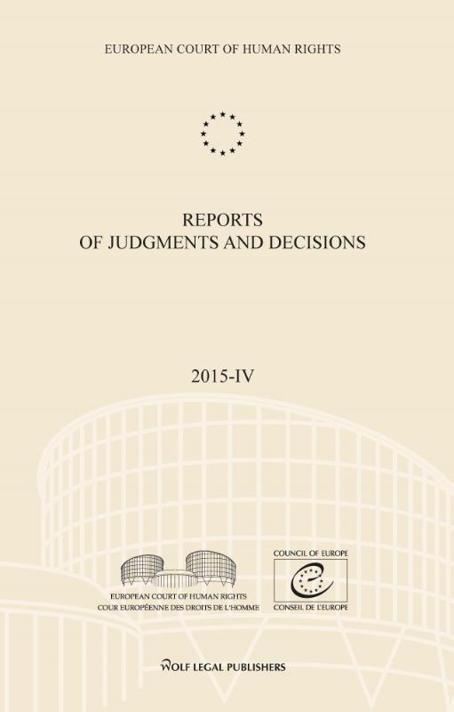 Omslag van Reports of Judgments and Decisions 2015-IV