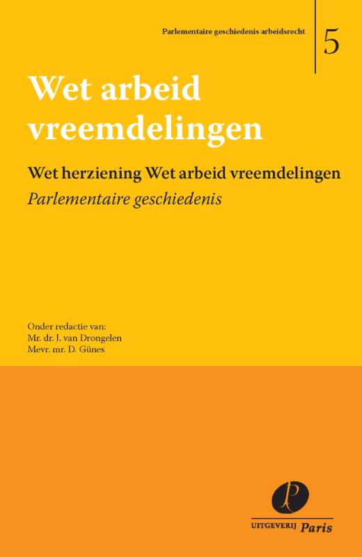 Omslag van Wet herziening Wet arbeid vreemdelingen