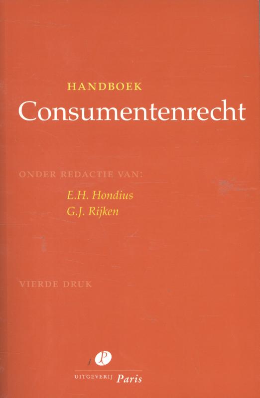 Omslag van Handboek consumentenrecht