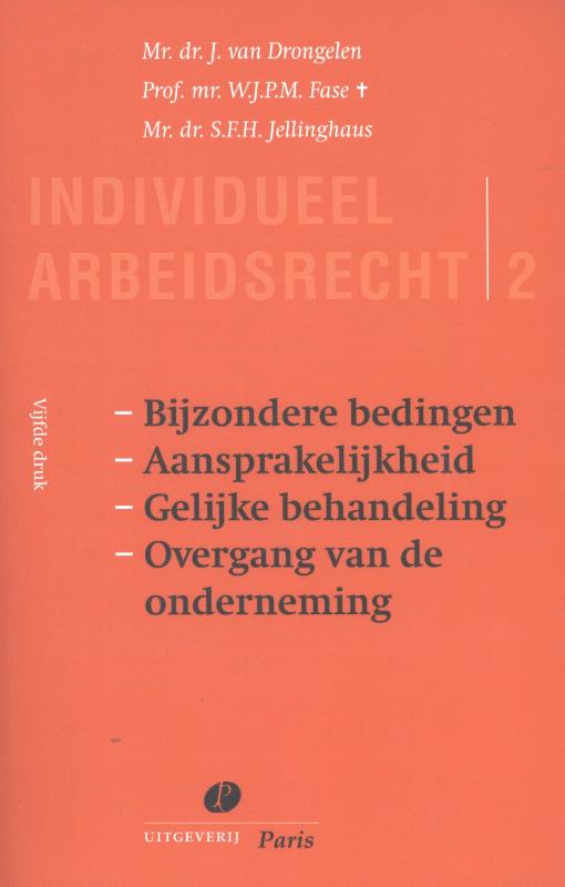 Omslag van Bijzondere bedingen aansprakelijkheid gelijke behandeling overgang van de onderneming