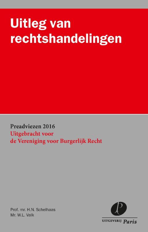 Omslag van Uitleg van rechtshandelingen