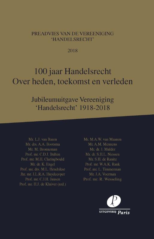 Omslag van 100 jaar Handelsrecht