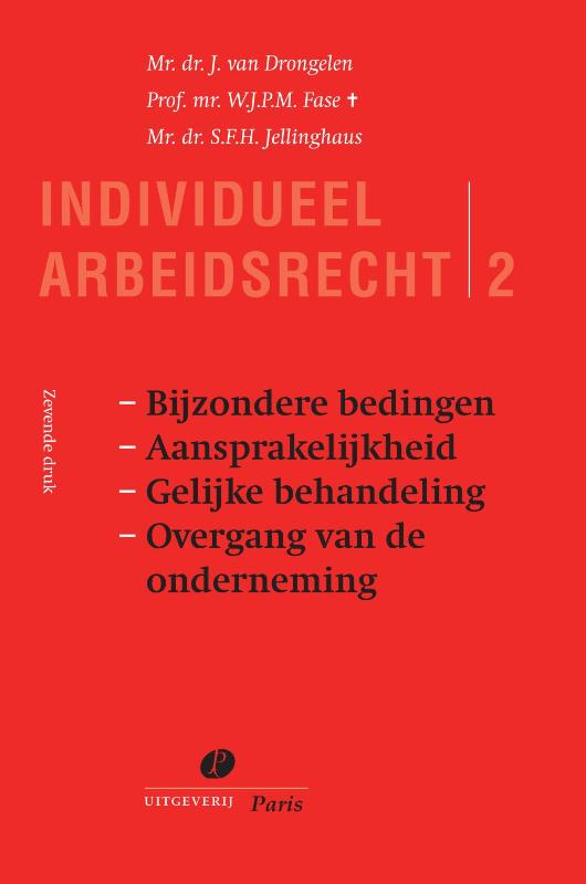 Omslag van Bijzondere bedingen, aansprakelijkheid, gelijke behandeling, overgang van de onderneming