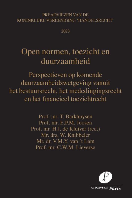 Omslag van Open normen, toezicht en duurzaamheid