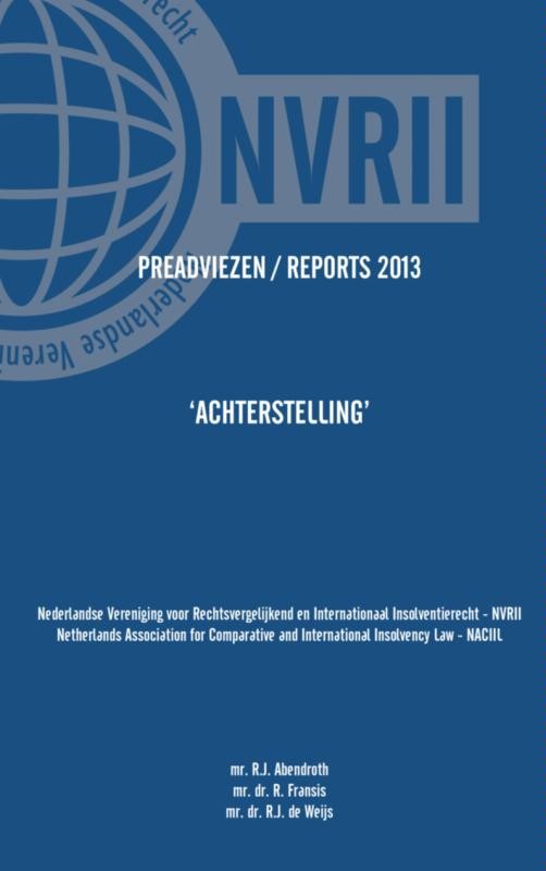 Omslag van Reports 2013 NVRII - NACIIL