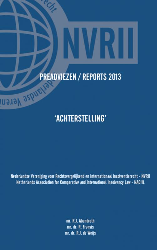Omslag van Preadviezen _ Reports 2013 NVRII - NACIIL