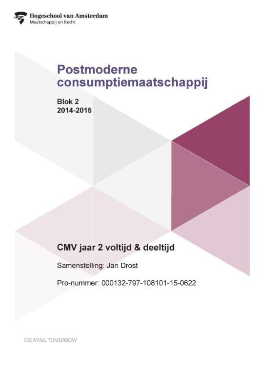 Omslag van Blok 2-2014-2015 CMV jaar 2 voltijd& deeltijd