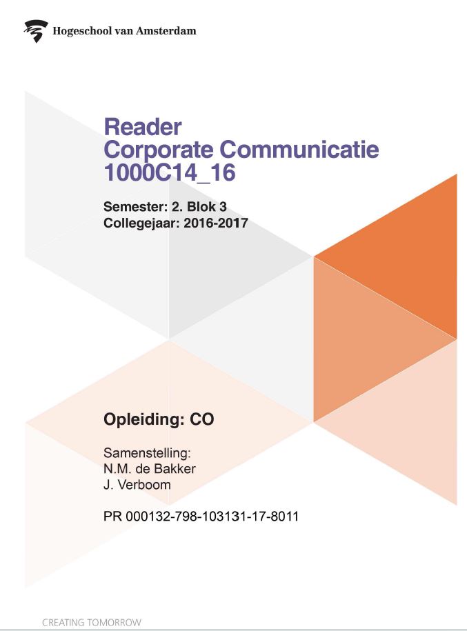 Omslag van Coperate communicatie