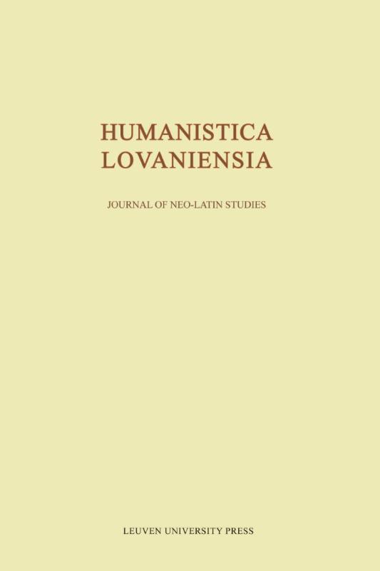 Omslag van Humanistica Lovaniensia