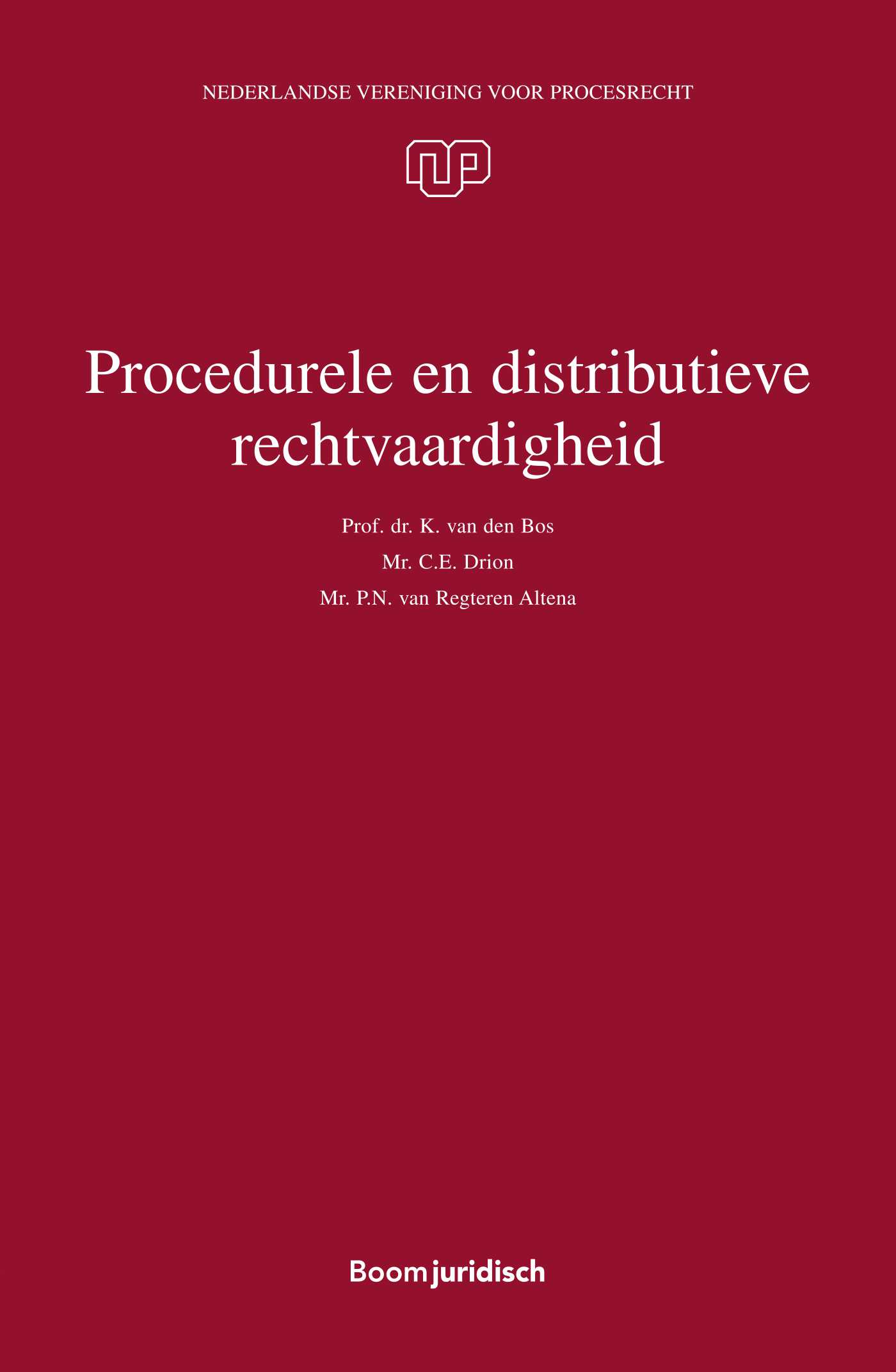 Omslag van Procedurele en distributieve rechtvaardigheid