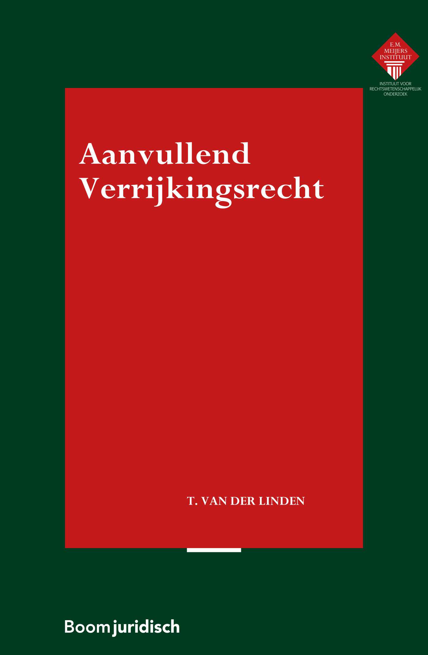 Omslag van Aanvullend verrijkingsrecht
