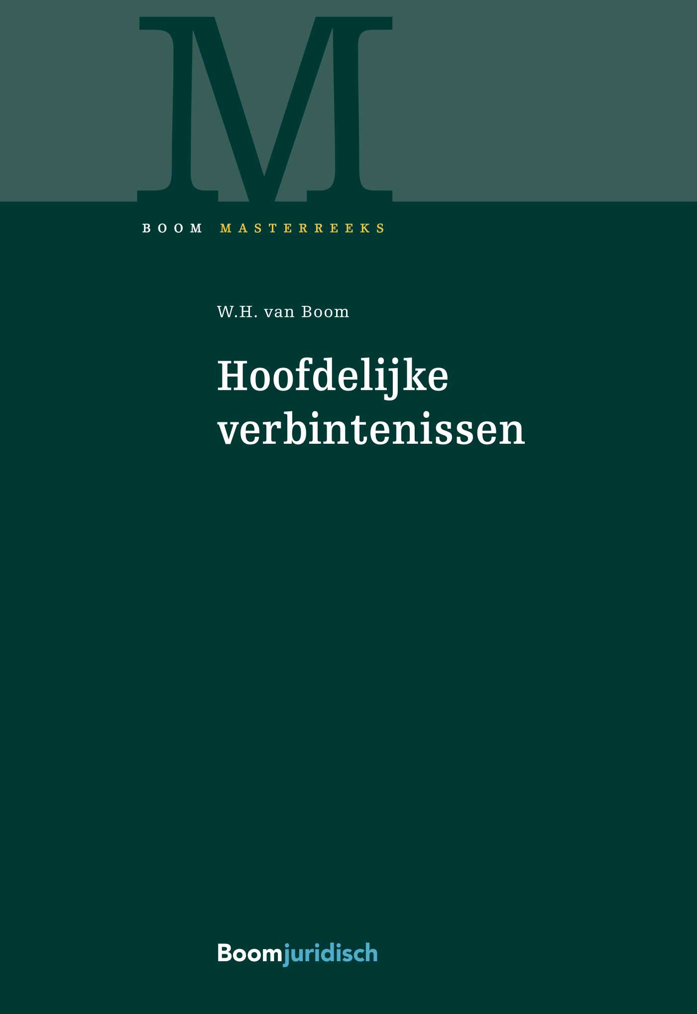 Omslag van Hoofdelijke verbintenissen