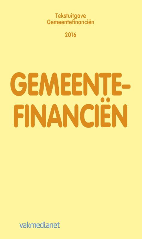 Omslag van Tekstuitgave gemeentefinanciën 2016