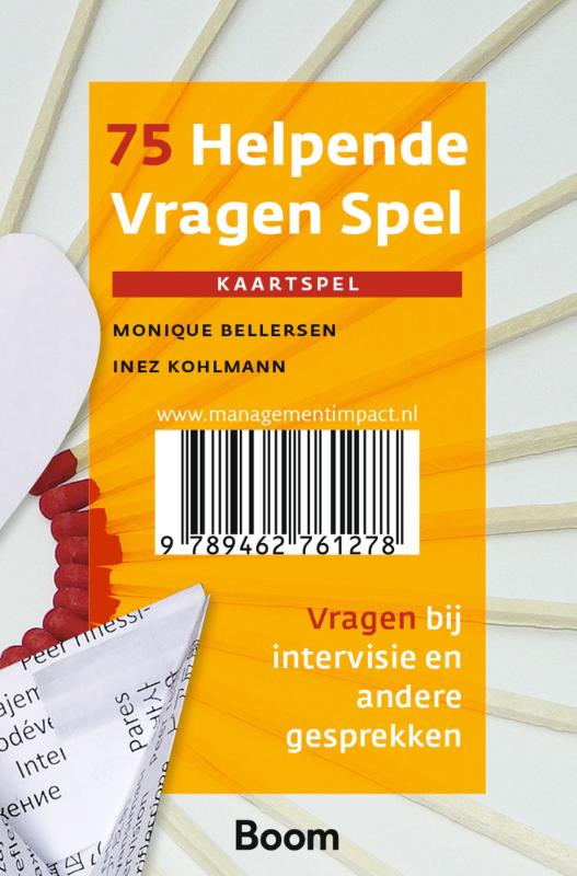 Omslag van 75 helpende vragen spel