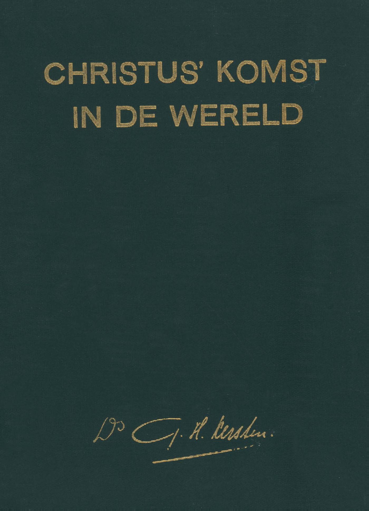 Omslag van Christus' komst in de wereld