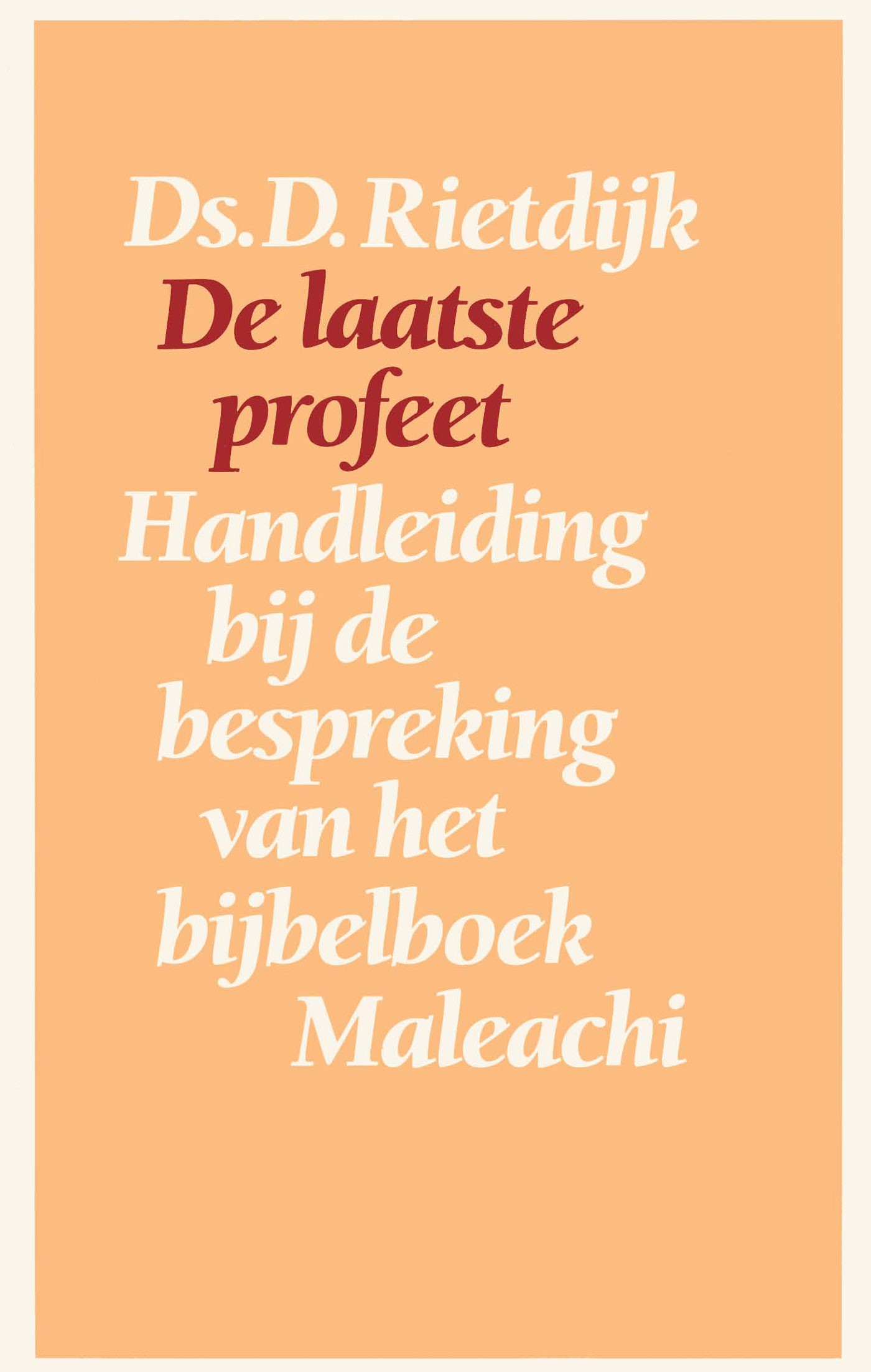 Omslag van De laatste profeet