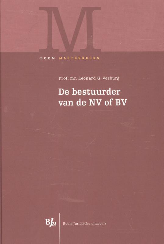 Omslag van De bestuurder van de NV of BV