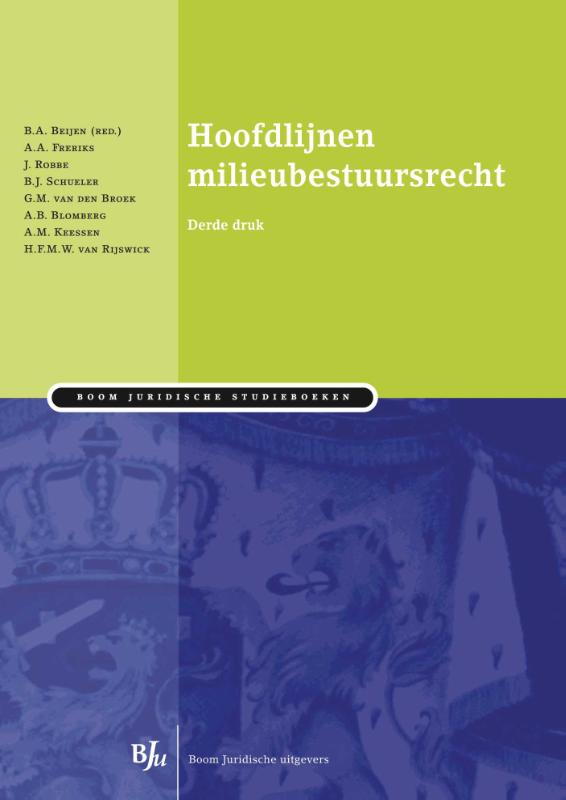 Omslag van Hoofdlijnen milieubestuursrecht