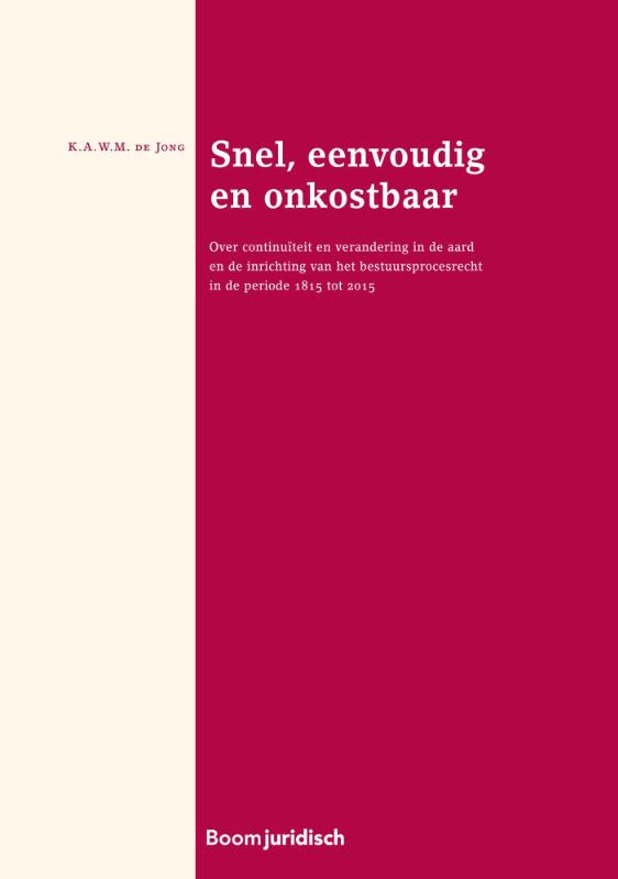 Omslag van Snel, eenvoudig en onkostbaar