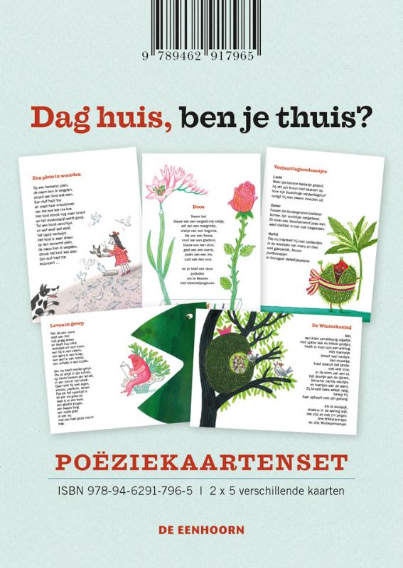 Omslag van Poëziekaartenset 'Dag huis, ben je thuis?'