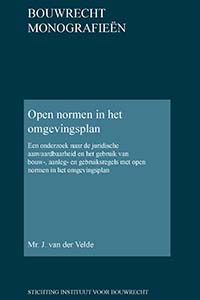 Omslag van Open normen in het omgevingsplan