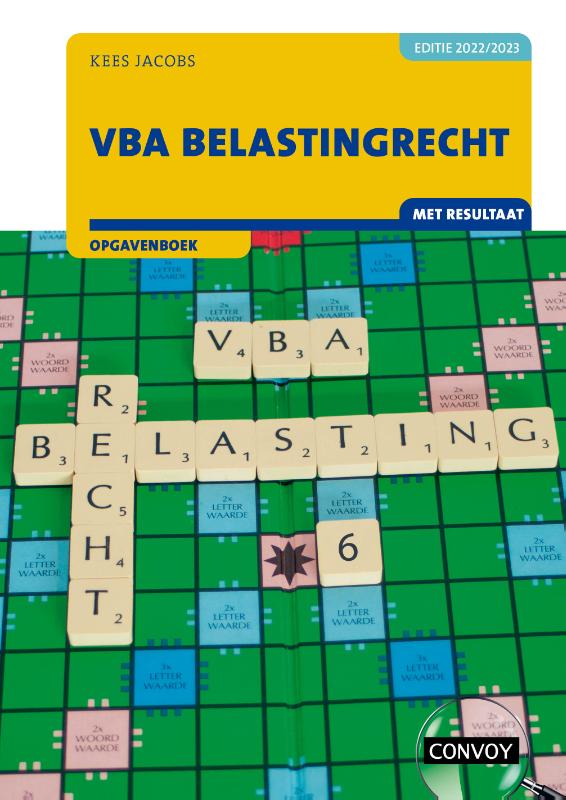 Omslag van VBA Belastingrecht met resultaat Opgavenboek 2022-2023