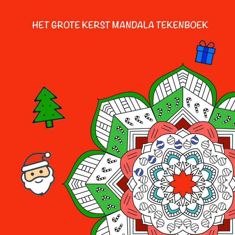 Omslag van Het grote Kerst Mandala tekenboek