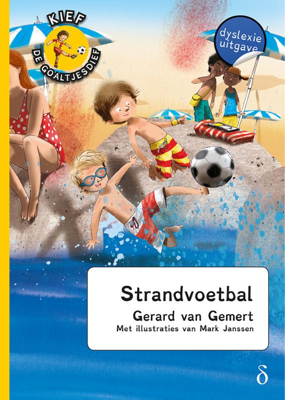 Omslag van Strandvoetbal - dyslexie uitgave
